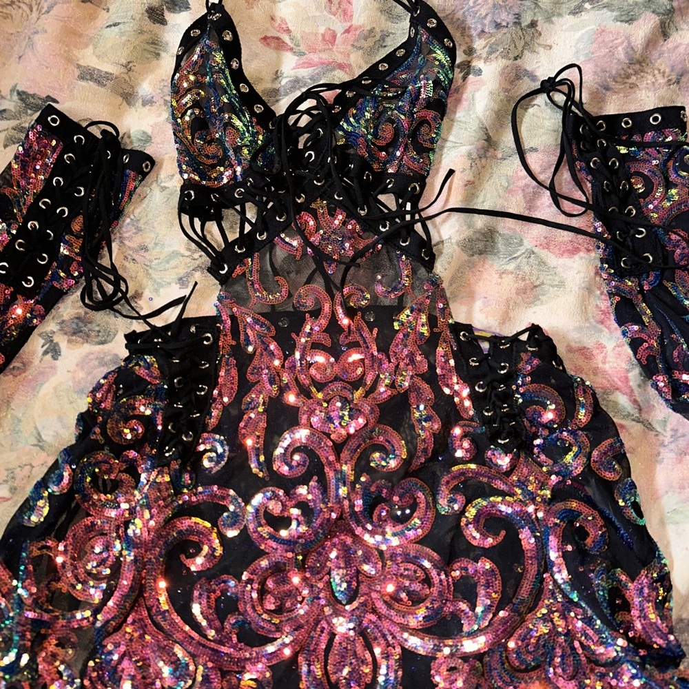 Disco Lemonade Dress with Sleeves